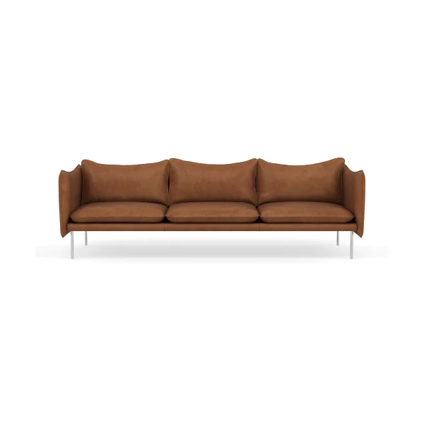 Fogia Tiki Sofa 3-Sitz der Vintage Rangers-polished stainless steel