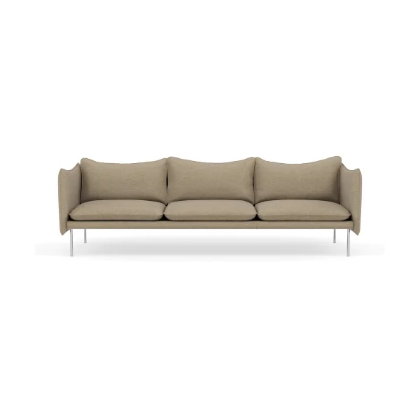 Fogia Tiki Sofa 3-Sitz Ecriture 0240-polished stainless steel
