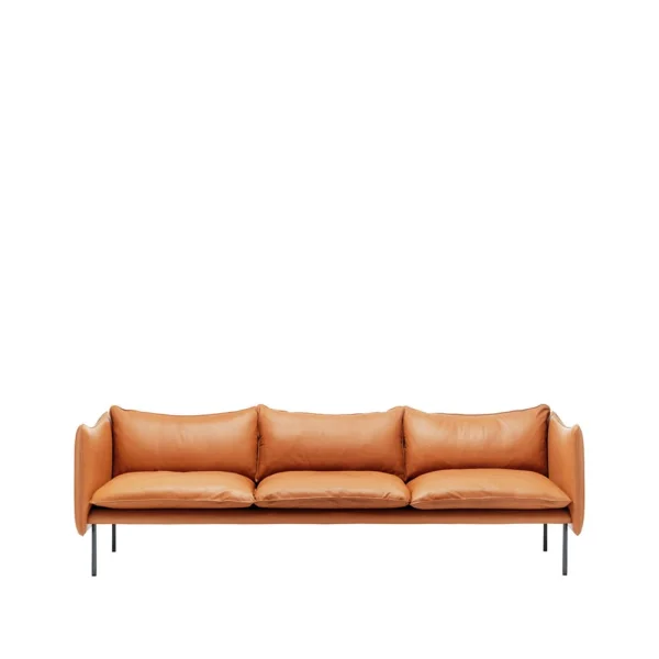 Fogia Tiki Sofa 3-Sitz Elmotique 43807 cognac-dunkelgrau Bein