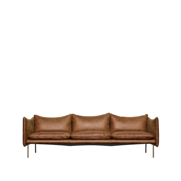Fogia Tiki Sofa 3-Sitz Vintage Rangers brun-schwarz Beine