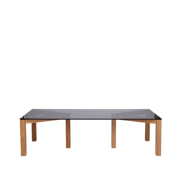 Fogia Winwin Couchtisch Rauchgetöntes Glas, Elfenbein