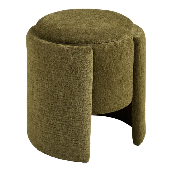 Folva Pouf Ø42cm mit Aufbewahrung grün.