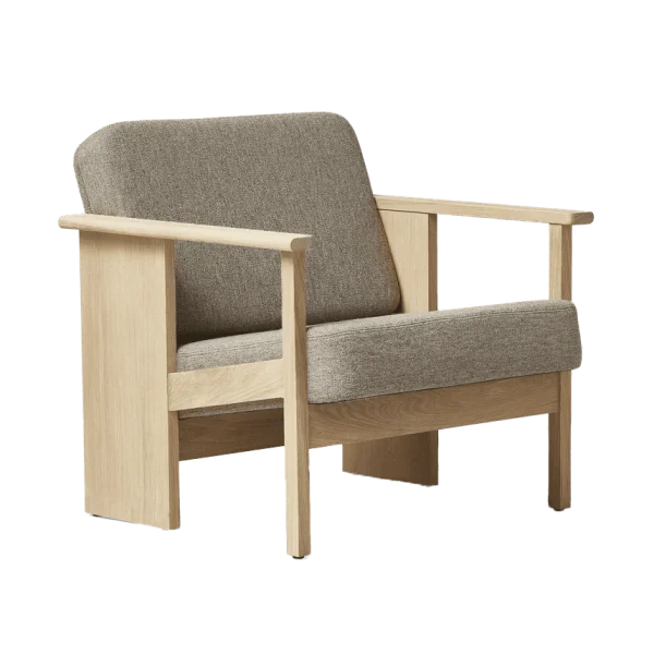 Form & Refine Block Loungestuhl Weiß-eiche-Hallingdal 65-0227