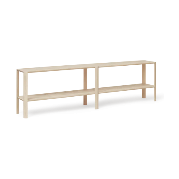 Form & Refine Leaf Regal 2 Ablagen 57x200 cm Weiße Eiche