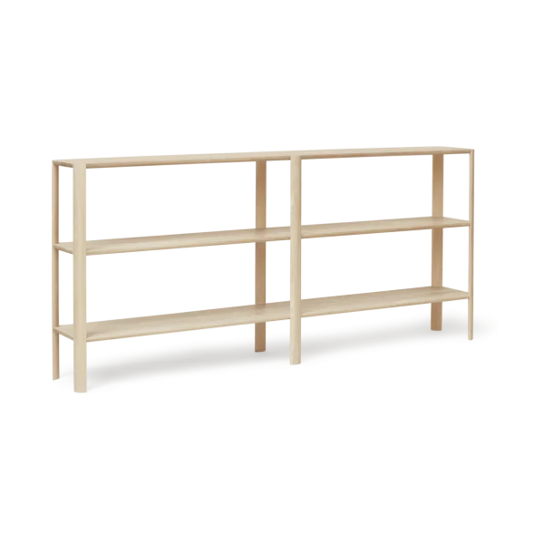Form & Refine Leaf Regal 3 Ablagen 92x200 cm Weiße Eiche