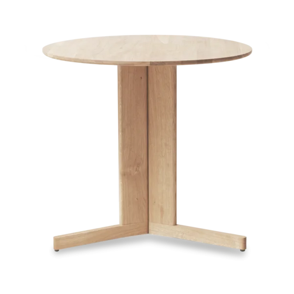 Form & Refine Trefoil Esstisch Ø75 cm Weiße Eiche