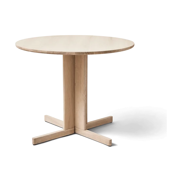 Form & Refine Trefoil Esstisch Ø90 cm Weiße Eiche