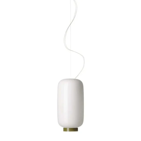 Foscarini - Chouchin 2 Reverse LED-Pendelleuchte, weiß/grün