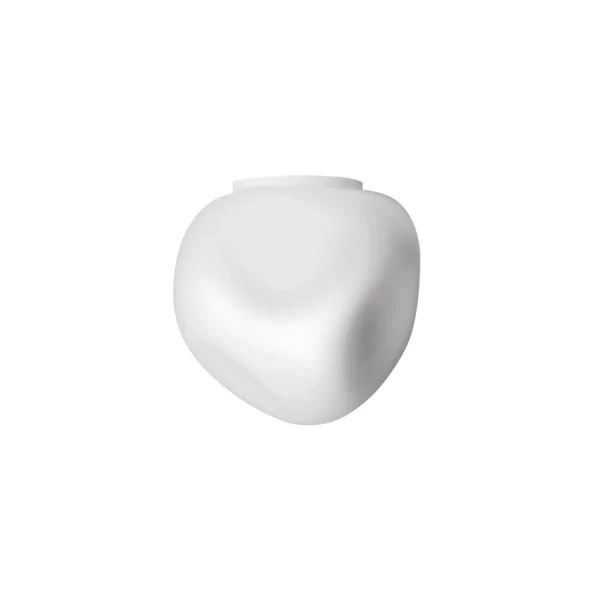 Foscarini - Hoba Midi Deckenleuchte, Ø 19 cm, weiß, Glas