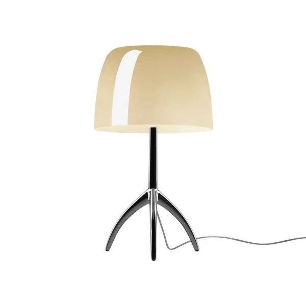 Foscarini - Lumiere Grande Tischleuchte, beige/chrom, 45 cm