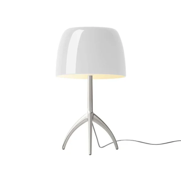 Foscarini - Lumiere Grande Tischleuchte E27 Alu/Weiß Dimm.