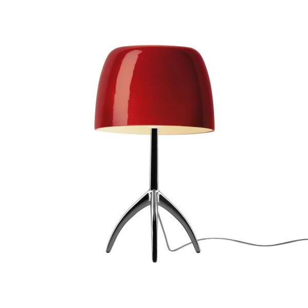 Foscarini - Lumiere Grande Tischleuchte E27 Schwarz Chrom/Kirsche Dimm.