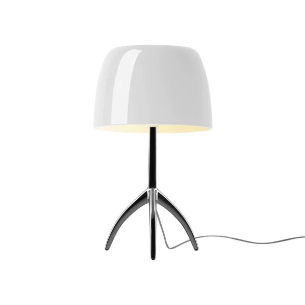 Foscarini - Lumiere Grande Tischleuchte E27 Schwarz Chrom/Weiß