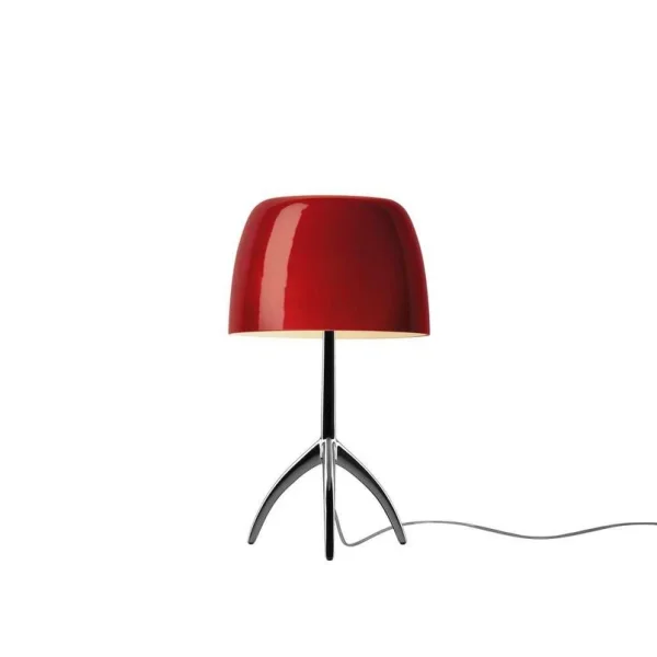 Foscarini - Lumiere Piccola Tischlampe, chrom/rot, 35 cm