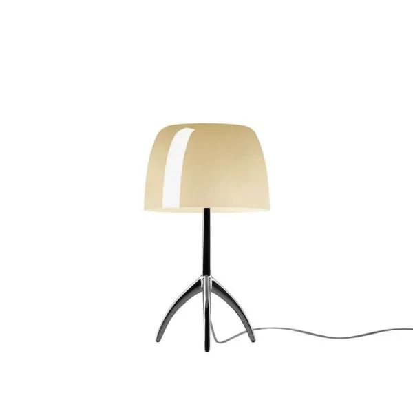 Foscarini - Lumiere Piccola Tischleuchte, chrom/beige, 35 cm