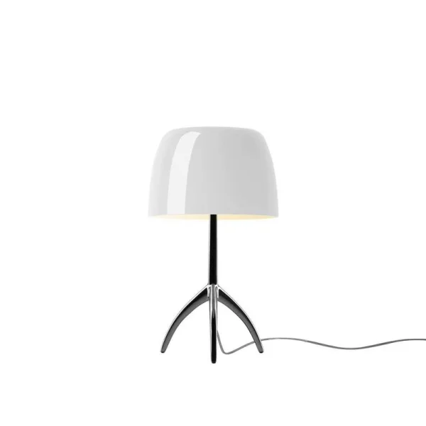 Foscarini - Lumiere Piccola Tischleuchte, chrom/weiß, 35 cm