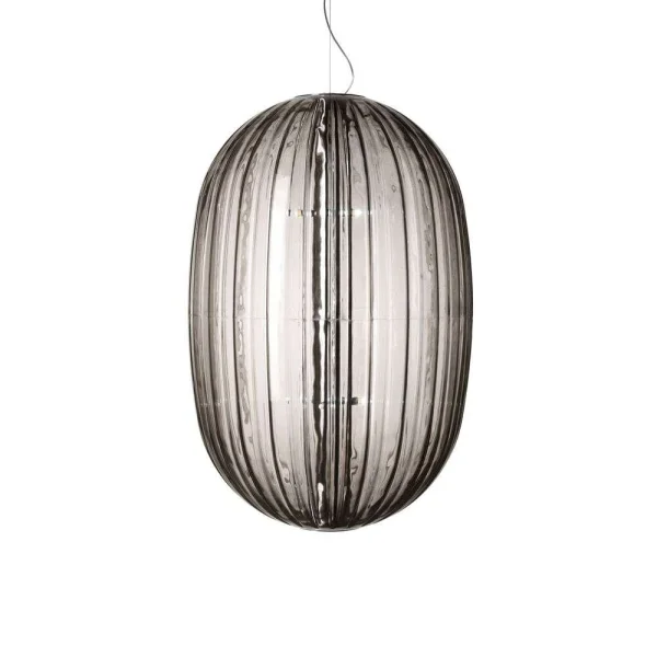 Foscarini - Plass Grande LED Pendelleuchte Grau 10m