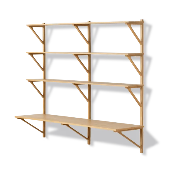 Fredericia Furniture BM29 Regal mit Schreibtisch 149x134 cm Eiche lackiert