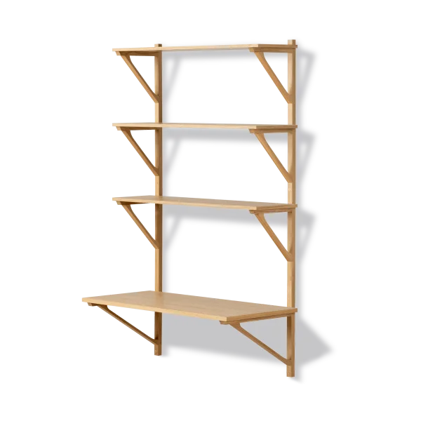 Fredericia Furniture BM29 Regal mit Schreibtisch 78x134 cm Eiche lackiert