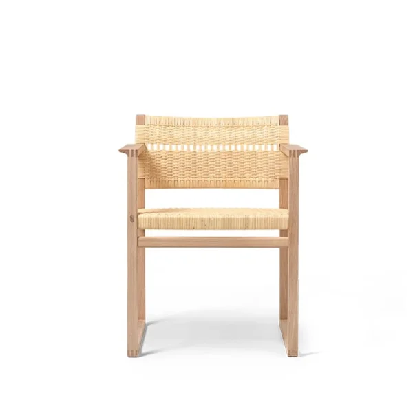 Fredericia Furniture BM62 Armstuhl Rattan-ölgeölte Eichenstativ