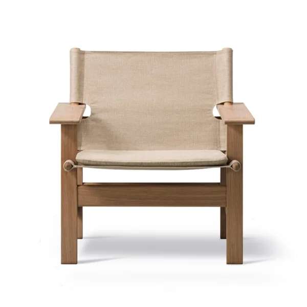 Fredericia Furniture Canvas Chair Sessel Canvas natur-hellgehöltes Eichenstativ, inkl Canvas Kissen