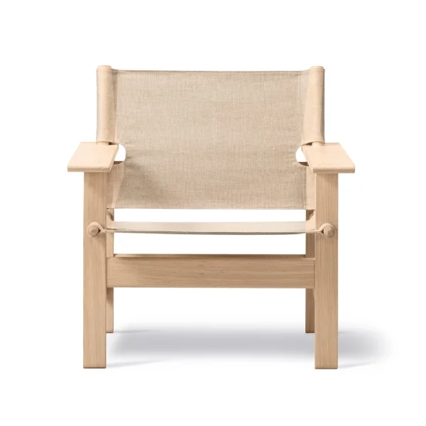 Fredericia Furniture Canvas Chair Sessel Canvas natur-Seifengeölte Eichenstativ