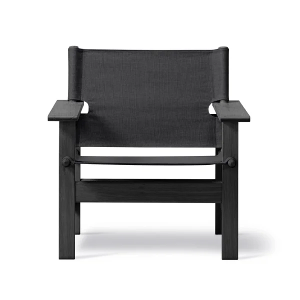 Fredericia Furniture Canvas Chair Sessel Canvas schwarz-schwarzlackierte Eiche