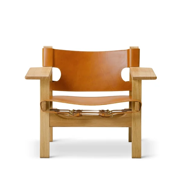 Fredericia Furniture Der Spanische Stuhl Sessel Leder cognac-geölte Eiche