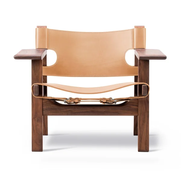 Fredericia Furniture Der Spanische Stuhl Sessel Leder natur-geölt Walnuss