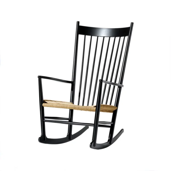 Fredericia Furniture J16 Schaukelstuhl Natur-schwarz lackierte Eiche