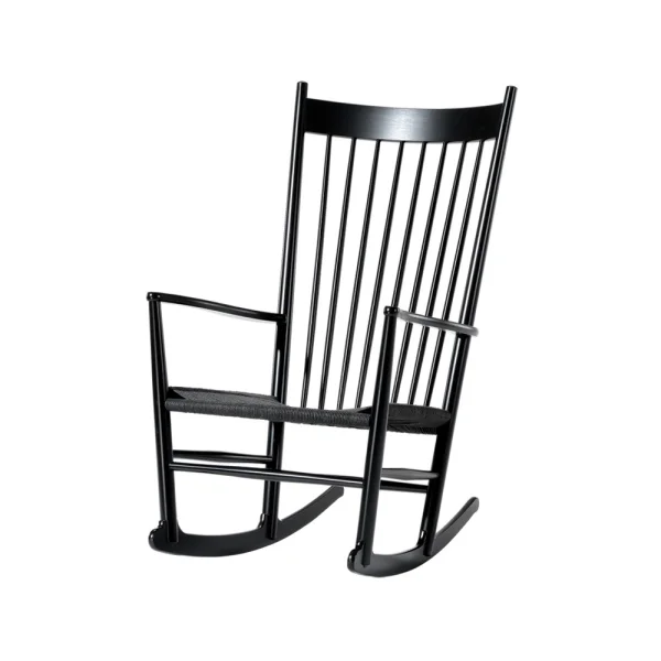 Fredericia Furniture J16 Schaukelstuhl Schwarz-schwarzlackierte Eiche