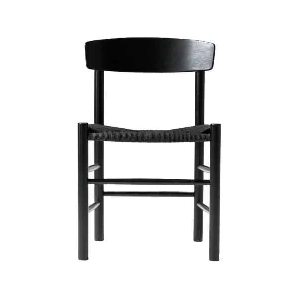 Fredericia Furniture J39 Stuhl Schwarz lackierte Eiche-geflechtet Schwarz