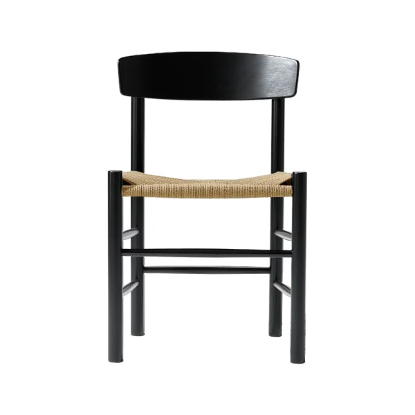 Fredericia Furniture J39 Stuhl Schwarzlackierte Eiche-geflochten Natur