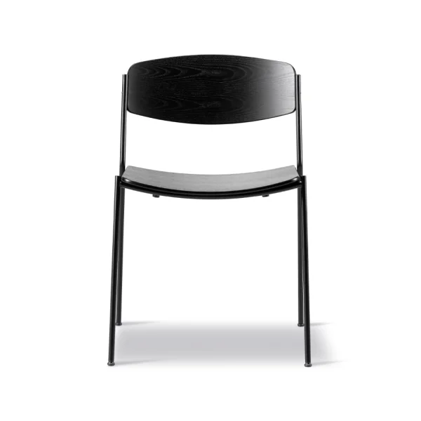 Fredericia Furniture Lynderup 3080 Stuhl Schwarz-stahlfarbenes Stativ