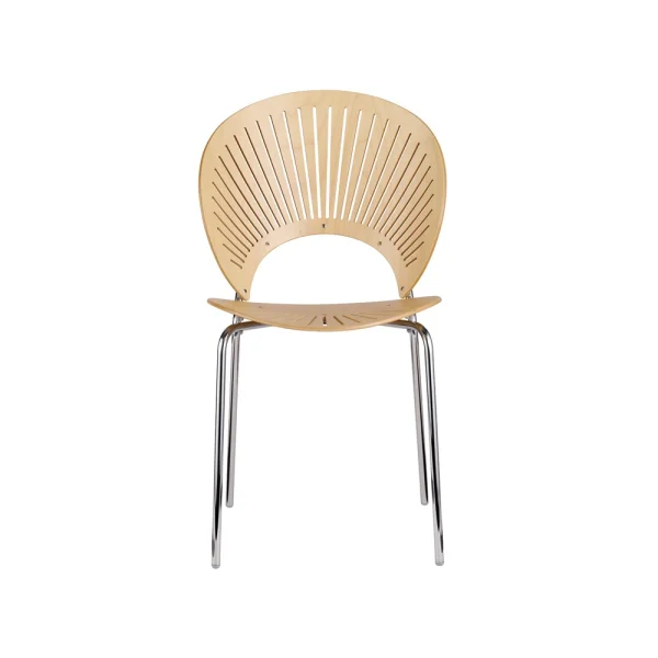 Fredericia Furniture Trinidad 3398 Stuhl Klarlackierte Buche-Beine, chrom