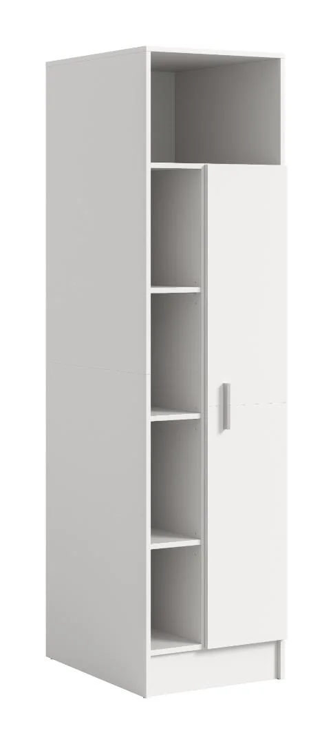 Free Hochschrank Bad 1 Tür, 1 Regal Weiß.