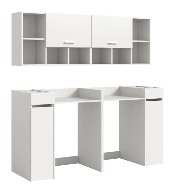 Free Waschmaschinenschrank 2 Klappentüren, 2 Schubladen Weiß.