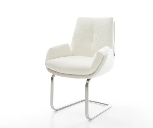 Freischwinger Clea-Flex Bouclé Soft Beige Freischwinger flach Edelstahl