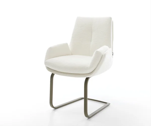 Freischwinger Clea-Flex Bouclé Soft Beige Freischwinger flach Effektfinish Titan