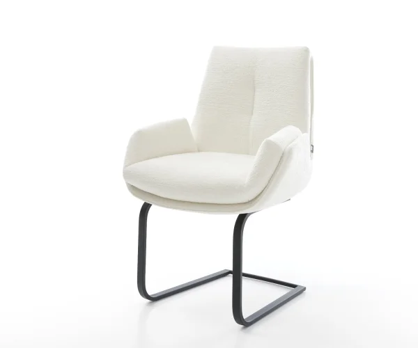 Freischwinger Clea-Flex Bouclé Soft Beige Freischwinger flach Schwarz