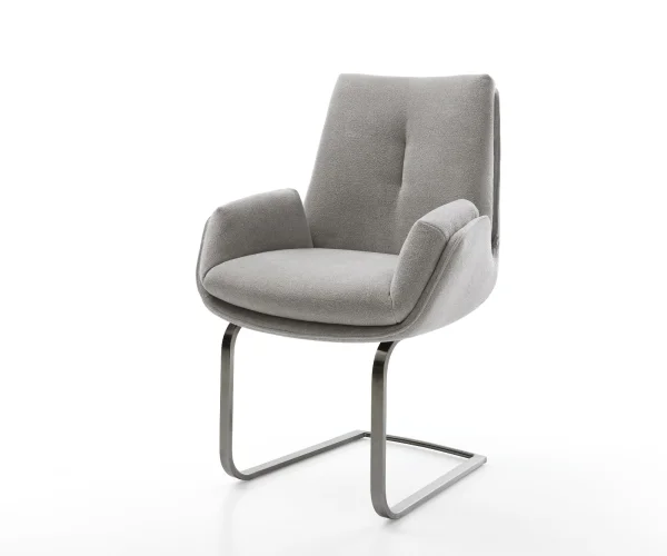 Freischwinger Clea-Flex Strukturstoff Soft Grau Freischwinger flach Graphit