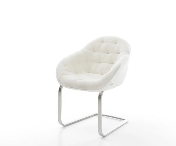 Freischwinger Gaio-Flex Bouclé Soft Beige Freischwinger flach Edelstahl