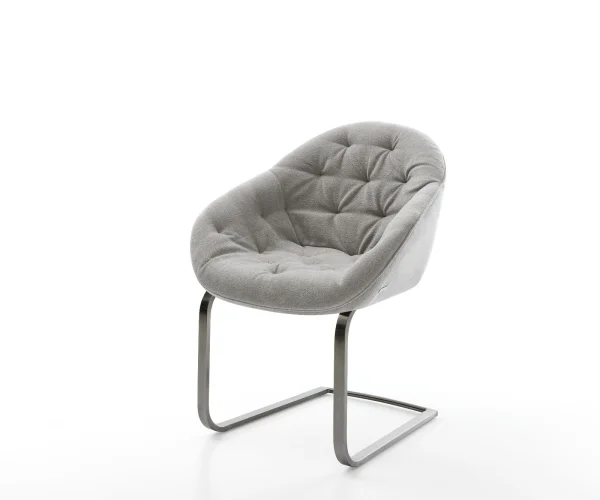 Freischwinger Gaio-Flex Strukturstoff Soft Grau Freischwinger flach Graphit