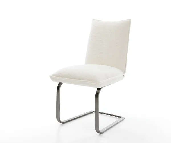 Freischwinger Lelio-Flex Bouclé Soft Beige Freischwinger flach Graphit Taschenfederkern