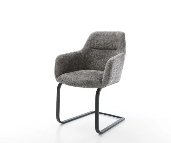 Freischwinger Pejo-Flex Bouclé Grau Freischwinger flach Schwarz Taschenfederkern