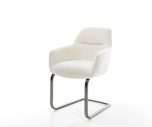 Freischwinger Pejo-Flex Bouclé Soft Beige Freischwinger flach Graphit Taschenfederkern