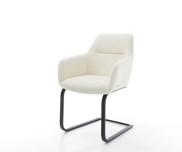Freischwinger Pejo-Flex Bouclé Weiß Freischwinger flach Schwarz Taschenfederkern