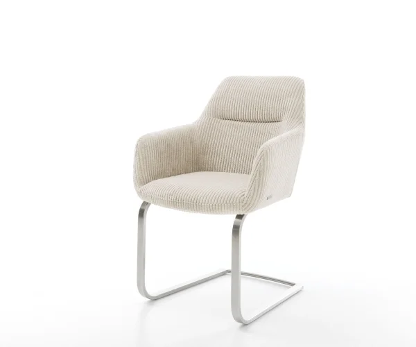 Freischwinger Pejo-Flex Cord Beige Freischwinger flach Edelstahl Taschenfederkern