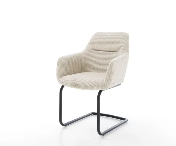Freischwinger Pejo-Flex Cord Beige Freischwinger rund Schwarz Taschenfederkern