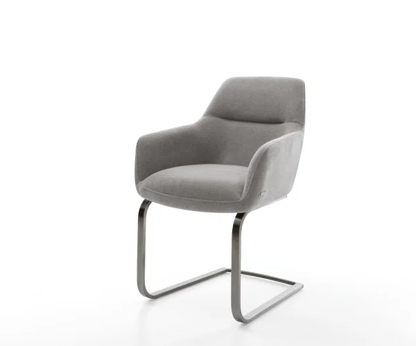 Freischwinger Pejo-Flex Strukturstoff Soft Grau Freischwinger flach Graphit Taschenfederkern